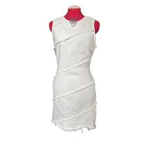Alexander Wang Frayed White Dress